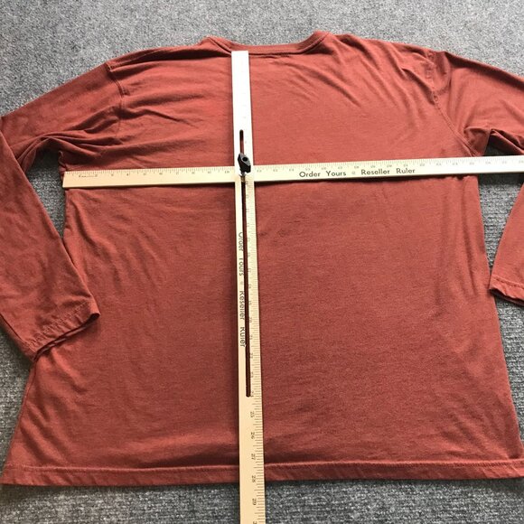 Eddie Bauer Shirt Mens XXL Rust Sun Mountains Graphic Tee Base Layer Hiking - Picture 6 of 12